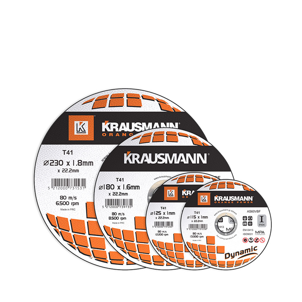 Krausmann Δίσκοι Κοπής Inox Dynamic 115x1x22.2 mm - 56830