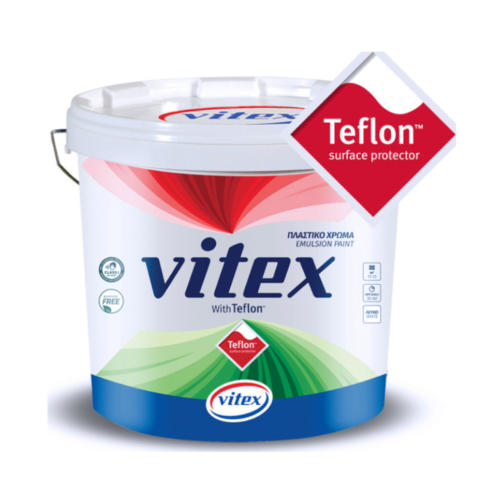 Vitex Πλαστικό Χρώμα Ακρυλικό Teflon για Εσωτερική Χρήση - 700207