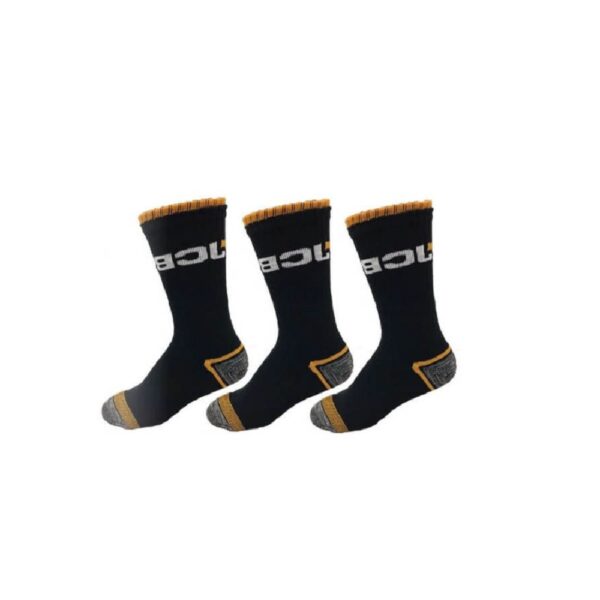 Jcb Κάλτσες Μεσαίες Work Sock Σε 3 Ζευγάρια Μαύρο - Γκρι